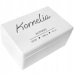 Creative Deco Emlékdoboz gyermeknek, mérföldkő ajándék, első születésnap, születés, gravírozott, 30x20 cm (JANCDSD130BCUSTOMHEARTSIMPLEFBM-W)