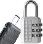  Szekrényzár Kóddal Fém Erős 54mm 3-jegyű Ezüst Színű Edzőterembe (Kłódka Na SZYFR Szyfrowa Metalowa Mocna 54mm)
