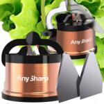 AnySharp Any Sharp Késélező Konyhai Késekhez, Pultra Szerelhető, Pro Rosegold +lapkák (ASKSPROCOPPER)