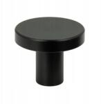 B&B Kerek fekete fém bútorfogantyú 2, 5 cm-es kis fogantyú szekrényhez, fiókhoz (G106 CZ)