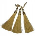 Gipiurowo Gyöngy és aranygyöngy fülbevaló, arany metál, 12 cm (chwost)