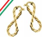 Lovrin Arany fülbevaló 585 csavart nyolcas karika 1, 61 g elegáns minta hölgyeknek (Lovrin 73527)