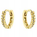 Lovrin Arany fülbevaló 585 karátos karika vésett mintával, zsanéros, elegáns ajándék