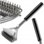  Drótkefe grillrácshoz, hőálló rozsdamentes acél, 2 az 1-ben (Szczotka druciana do rusztu grilla ze stali)