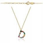 Lovrin 585 arany nyaklánc D betűvel és kövekkel 1.45g 42+3cm (58717592)