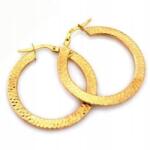 Lovrin Arany fülbevaló 585 Széles Díszített Karika 2, 70g divatos minta klasszikus 14k (LOVRIN 65959)