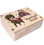 Creative Deco Karácsonyi ajándékdoboz karácsonyi gravírozás 40x30x14cm (CUSTO0604)