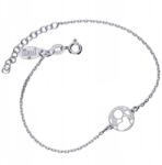 Lovrin Áttört szív mintás karkötő, 925-ös ezüst, ródiumozott, súlya 1, 5 g, hossza 18+3 cm, ajándék (45742961)