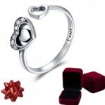  925-ös ezüst gyűrű Szívek Cirkónia Kövekkel Ajándékdoboz