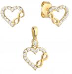 Lovrin Arany szett fülbevaló medál 585 szív végtelen jellel 1.65g (59309391)