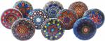  Kerámia Gombok Színes Mintákkal 10 Db Szekrények FióKOK Díszítő Minták (RKRAFT-105)