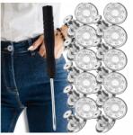  Gombok 10 db-os készlet fém gomb kerek nadrággombok 17 mm ezüst (5905884088678)