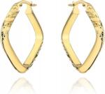 Lovrin Arany fülbevaló 585 női, négyzet alakú, gyémántcsiszolással díszített, ajándékba (Lovrin)