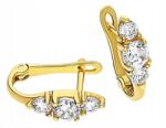 Lovrin Arany fülbevaló 585 finom cirkónia kövekkel 1, 58g elegáns minta hölgyeknek 14k (60826573)