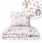 Ankras Ágyneműhuzat 135x100 Gyerek 2EL 100x135 Kiságyhoz (JEŻYKI Z ZAJĄCZKAMI P-2 135/100 40/60 RÓŻOWY)