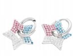  Színes csillag fülbevaló sebészeti acélból cirkóniával (849377)