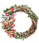 Coricamo Keresztszemes hímzés Hímző szett Téli koszorú Karácsonyi minta (Z 10519)