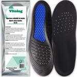 Vitolog Balesetvédelmi munkavédelmi cipőbetét, ütéselnyelő, fájó lábra és sarokra, 42-45-ös méret (Przeciwpotne ortopedyczne żelowe sportowych)