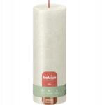 Bolsius Rusztikus, tönk alakú díszgyertya, Rustic Shimmer kollekció, krém/ivory színű, Bolsius, 19 cm (8717847151094)