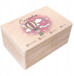 Creative Deco Fából készült doboz gyermeknek névvel, ajándék születésre, első születésnapra, 30x20 cm (JANCDSD130BCUSTOMBABYSHOWERKOALAFBM)