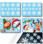  4 db-os ablakmatrica szett karácsonyi színes matricák díszek (Zestaw 4 arkuszy naklejek na okno szybę)