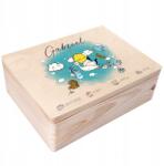 Creative Deco Ajándékdoboz baba születési emlék keresztelő születésnap 40x30 (JANCDSD140BCUSTOMBABYSHOWERSTORKBOYFBM)