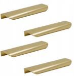 B&B 4 db 130 mm-es arany színű, lekerekített élfogantyú szekrényekhez (Z4 U108 L130 ZL)