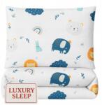  Ágynemű szett kiságyba 90x120 40x60 cm-es, elefántos mintával, pamut (posdz90)