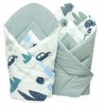 Ankras Bébi Tölcsér Pamut Kétoldalas Mintás! (CARS Rożek 80/80 DWUSTONNY /BARWA SZARA)