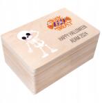 Creative Deco Fából készült doboz Halloween cukorka, emlék, ajándék gyerekeknek 30x20 cm (JANCDSD130BCUSTOMHLWNSKELETONFBM)