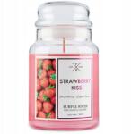 Purple River nagy, aloe vera illatú szójaviasz gyertya Strawberry Kiss (Eper Csók) 623 g (4260725361596)