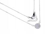 Lovrin Ezüst nyaklánc 925-ös karika fehér cirkónia kövekkel, ajándékba is kiváló medállal (Lovrin 64759)