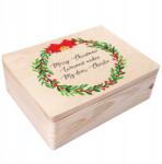 Creative Deco Karácsonyi doboz egyedi kívánságokkal, ajándék karácsonyra, 40x30 cm (JANCDSD140BCUSTOMXMASWREATHFBM)