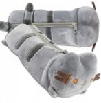  Iskolai tolltartó macska kozmetikai táska plüss tok nagy szürke (Piórnik Pluszowy Szkolny Kot Tuba Pojemny)