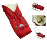  Piros 5 az 1-ben gyapjú hálózsák szánhoz, babakocsihoz, mózeskosárhoz és autósüléshez (SPI-5W1-CZE)