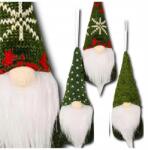  Karácsonyi manó Mikulás 15 cm-es függő készlet 3 db-os gnóm zöld (Świąteczny skrzat Mikołaj 15 cm krasnal)