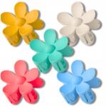 EdiBazzar 5 db-os hajcsat szett csat virágok könnyű kokárda díszek színes (Zestaw 5 szt spinek do włosów klamer kwiaty)