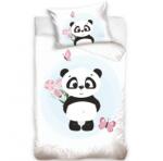 Carbotex Gyerek pamut ágynemű szett kiságyba Panda mintával, 100/135+40/60, BABY22 (BABY226008-BABY)