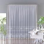 Wisan Gyönyörű finom fehér virágos jacquard függöny 180 cm Bazira (AW623885180)