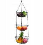  Függő gyümölcskosár, háromszintes tároló konyhába, gyümölcstartó (8050265932716)