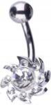 Lovrin Ezüst köldökpiercing 925 fehér szélkerék 2, 80 ajándékba, látványos (Lovrin 48946)