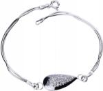 Lovrin Ezüst karkötő 925 dupla lánc cirkónia kövekkel és divatos medálokkal (Lovrin 50499)