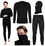 Ercole Férfi Termoaktív Fehérnemű Szett S Méret Felső és Leggings, Dry Tech, Fekete (Bluza Kalesony Kominiarka Komplet K2-S)