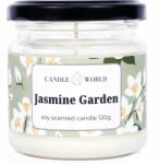  Candle World szójaviasz illatgyertya üvegben, Jázmin Kert illat, 120g (5904492170102)