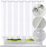 NOW-ART Egyszerű függöny cirkóniákkal 150x300 karikákkal, készfüggöny (Firany gotowe cyrkonie kółka DIAMENTY 7)