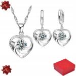  női ezüst ékszerszett 925 Cirkónia szett ajándék Doboz (d345f3)