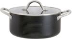 Ambition Oala cu capac 24cm, 4.6L, invelis Qualum Basic, Ribs (813216)