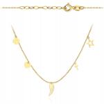 Lovrin Arany nyaklánc 585 szív és lóhere medállal, súlya 0.96g, állítható 43+2 cm (59714945)