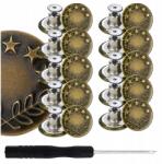  Gombok 10 db-os készlet fém gomb kerek nadrághoz díszítő 17 mm (Metalowe złote guziki do spodni okrągłe)