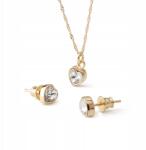 Giorre Nyaklánc és fülbevaló szett szív kristályokkal, arany bevonattal (5905804383852)